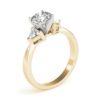 Trilliant Diamond Engagement Thgree Stone RIng