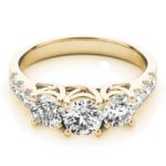 Three Stone Diamond ENggement Ring for 1ct Center LR6151-3