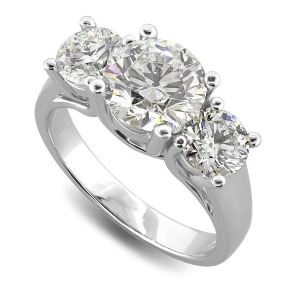 Three Stone Diamond Engagement Ring LR5557