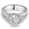 Halo Engagement and Matching Band Bridal Set LR8208 +LR8214-2