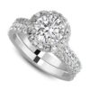 Halo Engagement and Matching Band Bridal Set LR8208 +LR8214-3