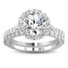 Halo Round Engagement Bridal Set LR8421 LR8437-1