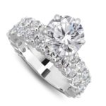 Prong Set Engagement and Matching Band Bridal Set LR8279 + LR8280-2