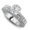 Prong Set Engagement and Wedding Matching Band Bridal Set LR8126 + LR8206-1