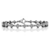 Diamond Flower Link Bracelet