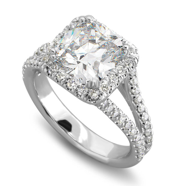 Cushion Halo Diamond Engagement RIng LR7880