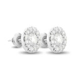 Diamond Flower Earrings ERF001