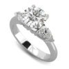 Pear shape side diamonds Three stone ring LR5157-3