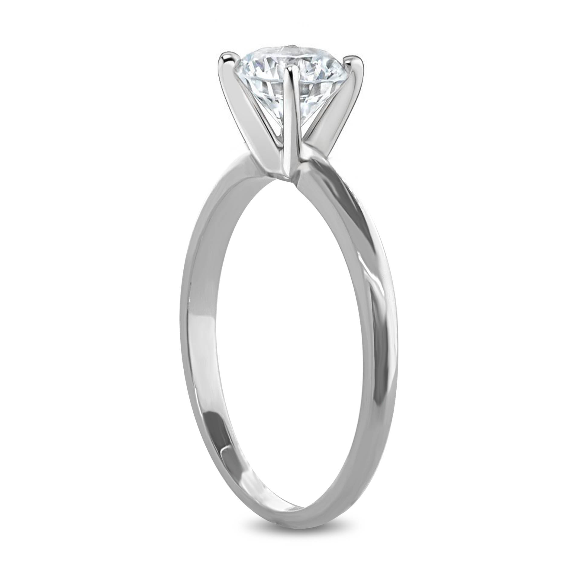 engagement rings, custom engagement rings, solitaire engagement ring  embellished with a four prong signature head item 126429