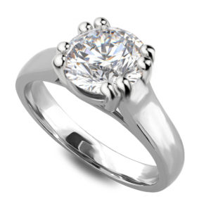 Double Prong Solitaire Engagement Ring LR6166