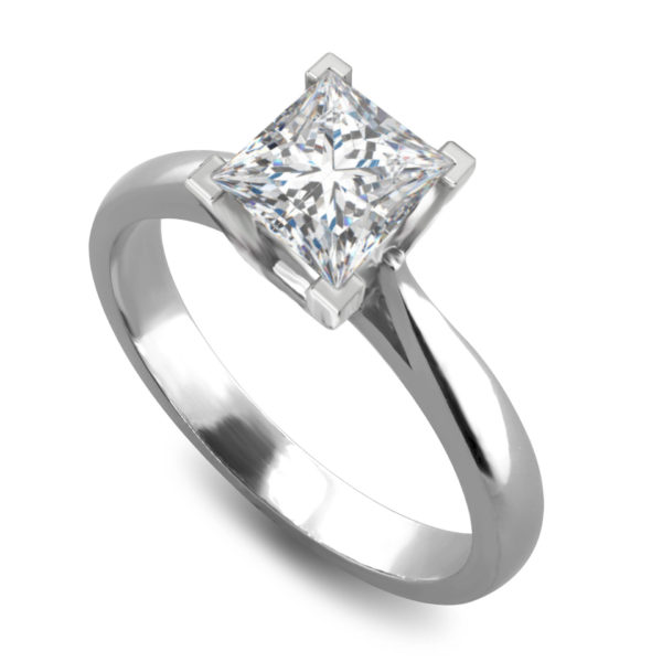 Princess, Cushion and Asscher Cut Diamond Solitaire Engagement Ring LR5370-3