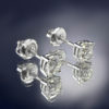 0.85 Carats Round Diamond Stud Earrings, Gold or Platinum ST-4PR085-1