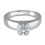 Bezel set diamond solitaire engagement ring LR4929