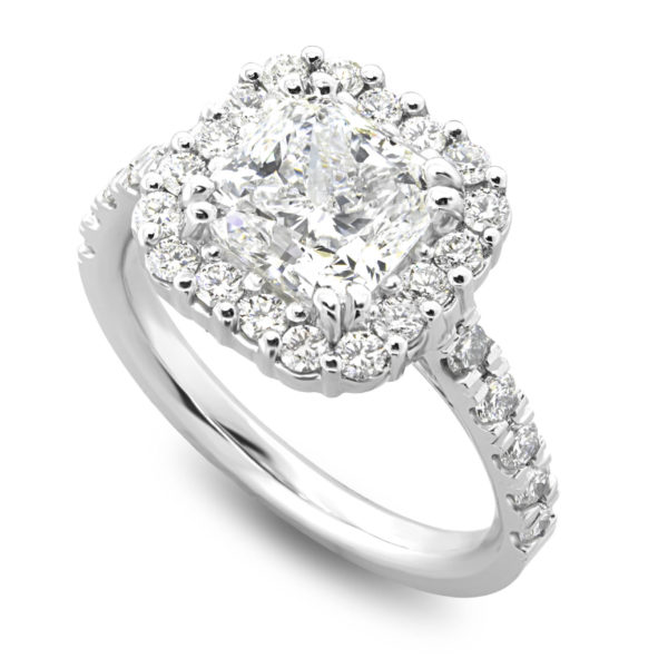 Cushion Halo Diamond Engagement Ring LR9120