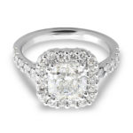 Cushion Halo Diamond Engagement Ring LR9120-1