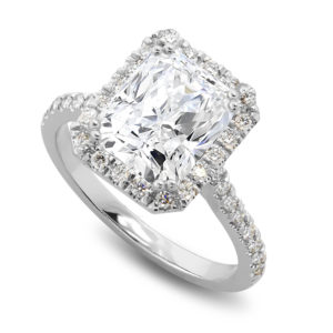 Halo Diamond Engagement Ring Radiant or Emerlad LR8461