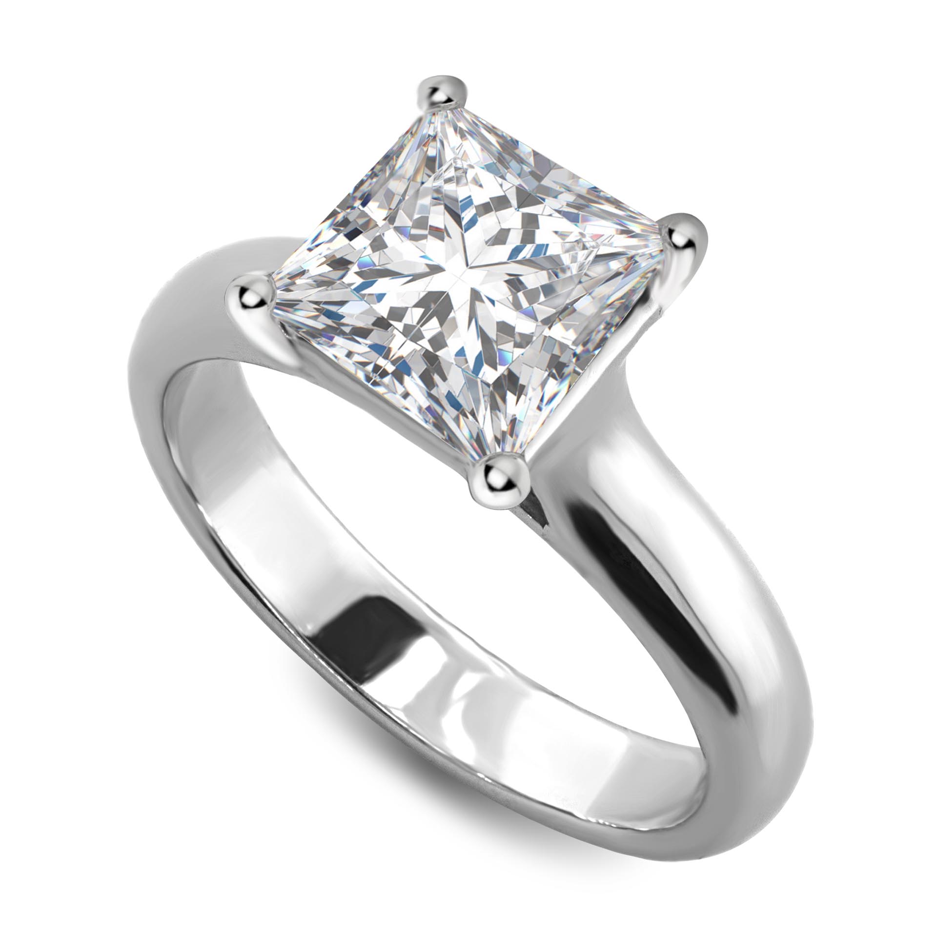  Princess  Cushion and Asscher Cut  Diamond  Solitaire  