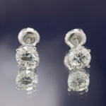 ROund IDmaond Stud Earrings ST-4PR114