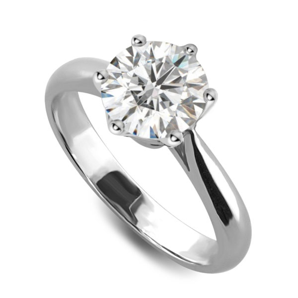 Round diamond solitaire Engagement ring LR7397