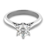 Solitaire Engagement Ring Vintage Sides LR5584