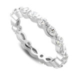 Marquise and Round Brilliant Diamond Eternity Ring-4