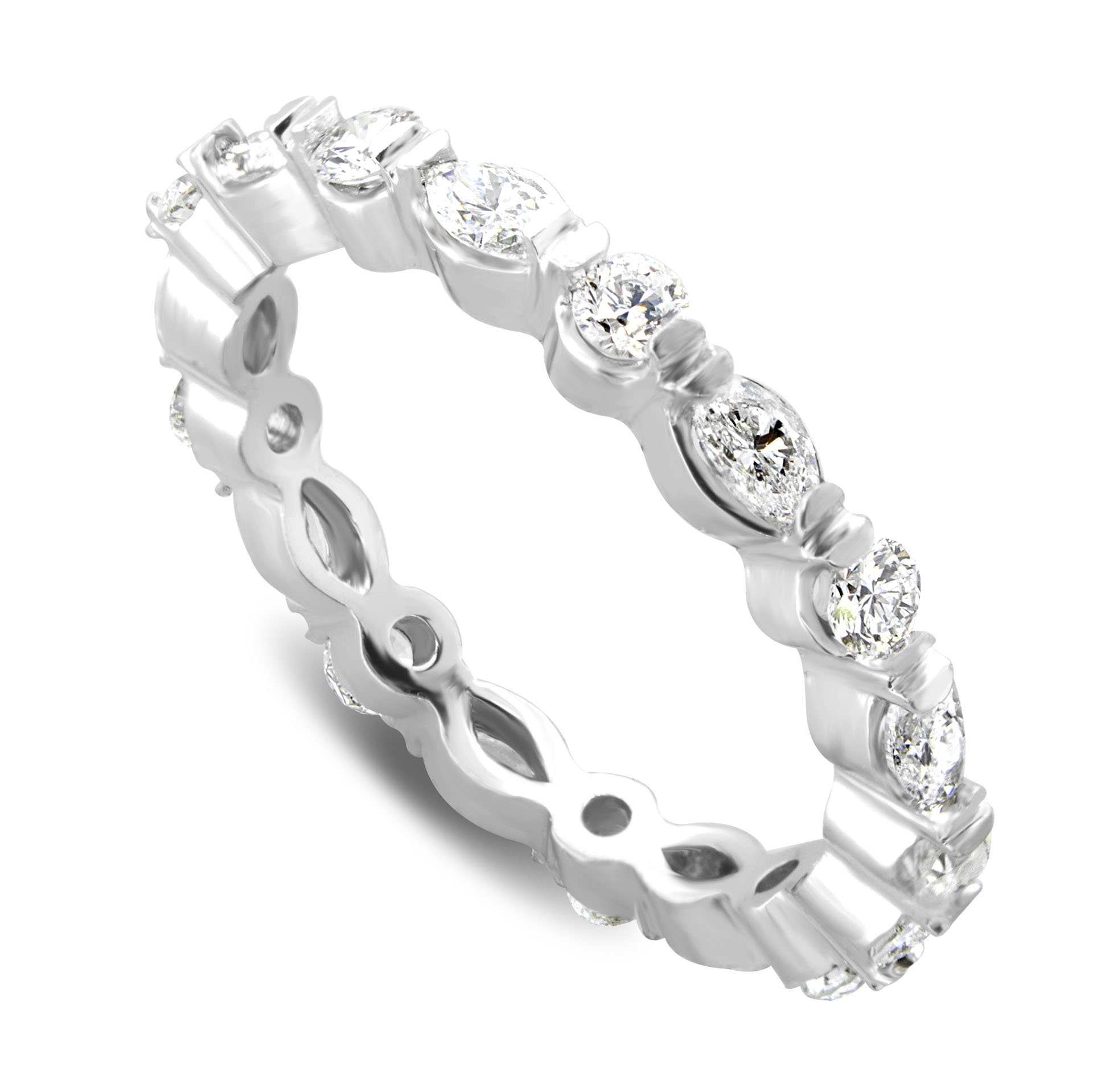 Marquise Diamond and Round Diamond Ring | แหวนเพชร, แหวน