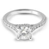 Round Diamond Engagement Ring , Gold or Platinum LR9121-2