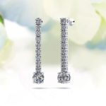 0.97 Carat Twenty Diamonds Dangle Drop Earrings, Gold or Platinum-8