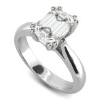 DEmerald Cut Diamond ENgagement Ring LR7517-3