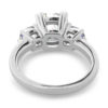 Double Eagle Claw Prong Cushion Cut Diamond Three Stone Engagement Ring LR8322-2