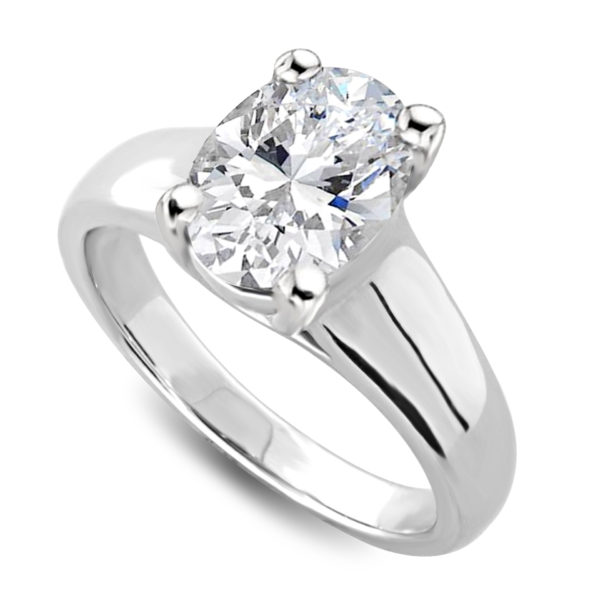 Oval Cut Diamond Engagement Ring Gia Certified Diamond LR5676-2
