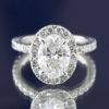 Oval halo Diamond Engagement RIng LR9125