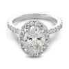 Oval halo Diamond Engagement RIng LR9125-2