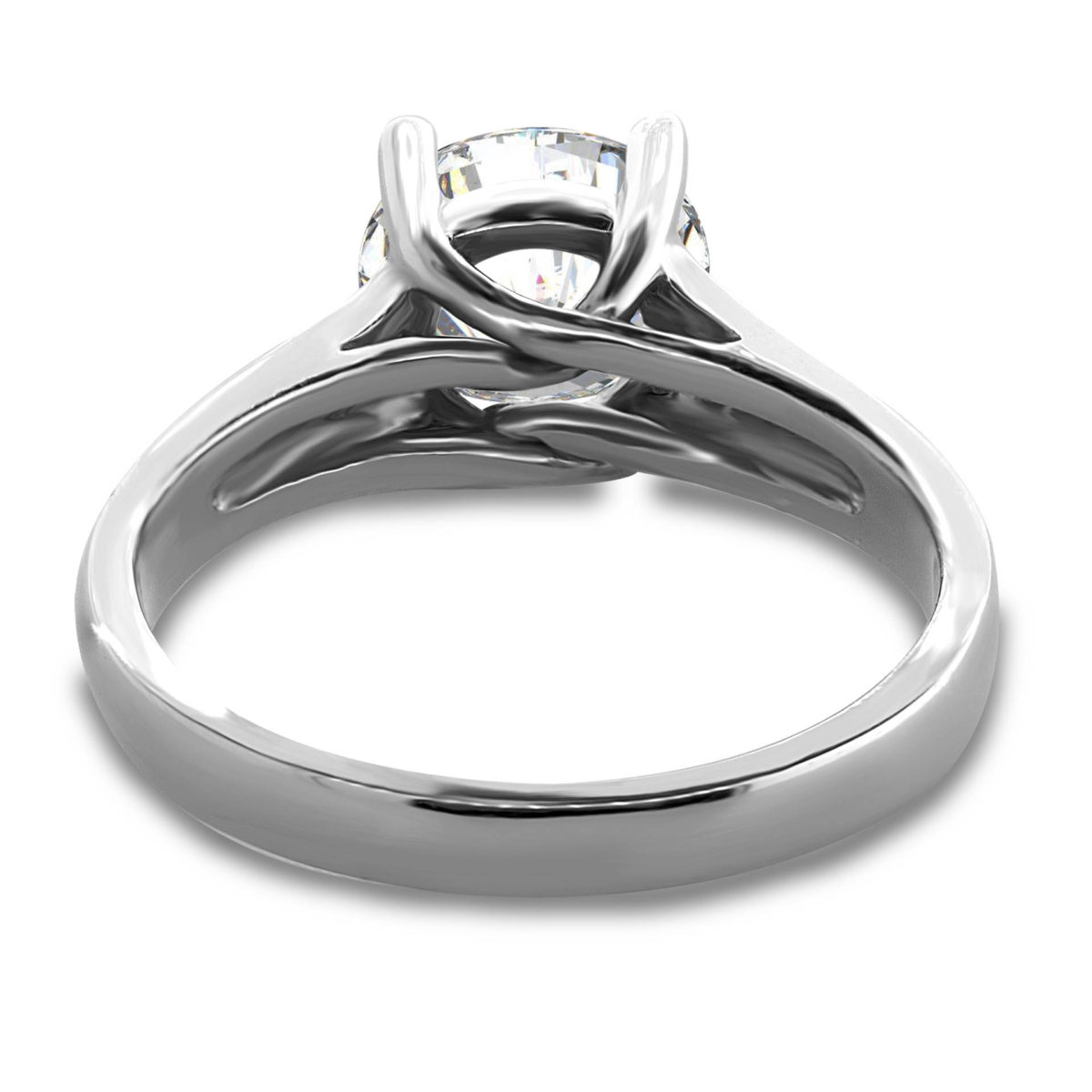 Trellis Design Solitaire Engagement Ring , Gold or Platinum