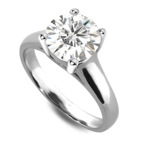 Trellis Design Solitaire Engagement Ring , Gold or Platinum LR5838