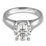 Trellis Design Solitaire Engagement Ring , Gold or Platinum LR5838-4