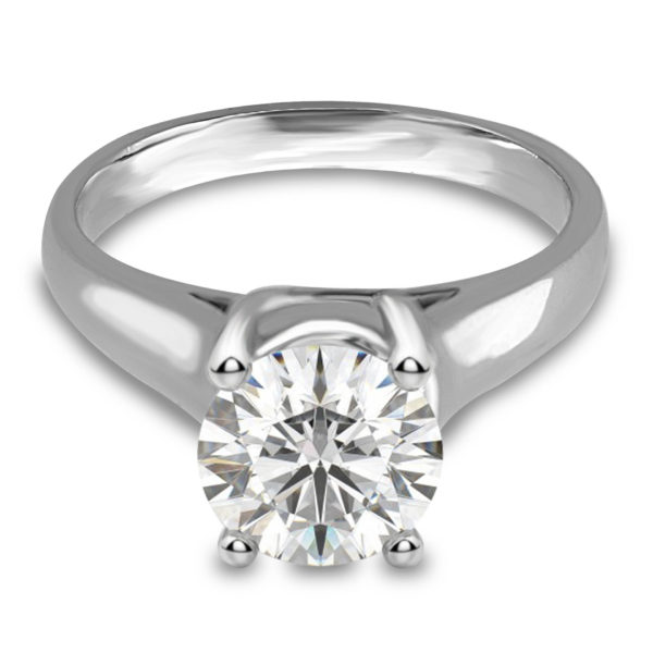 Trellis Design Solitaire Engagement Ring , Gold or Platinum LR5838-4